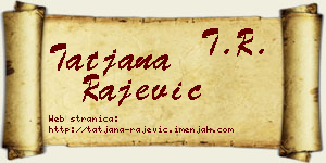 Tatjana Rajević vizit kartica